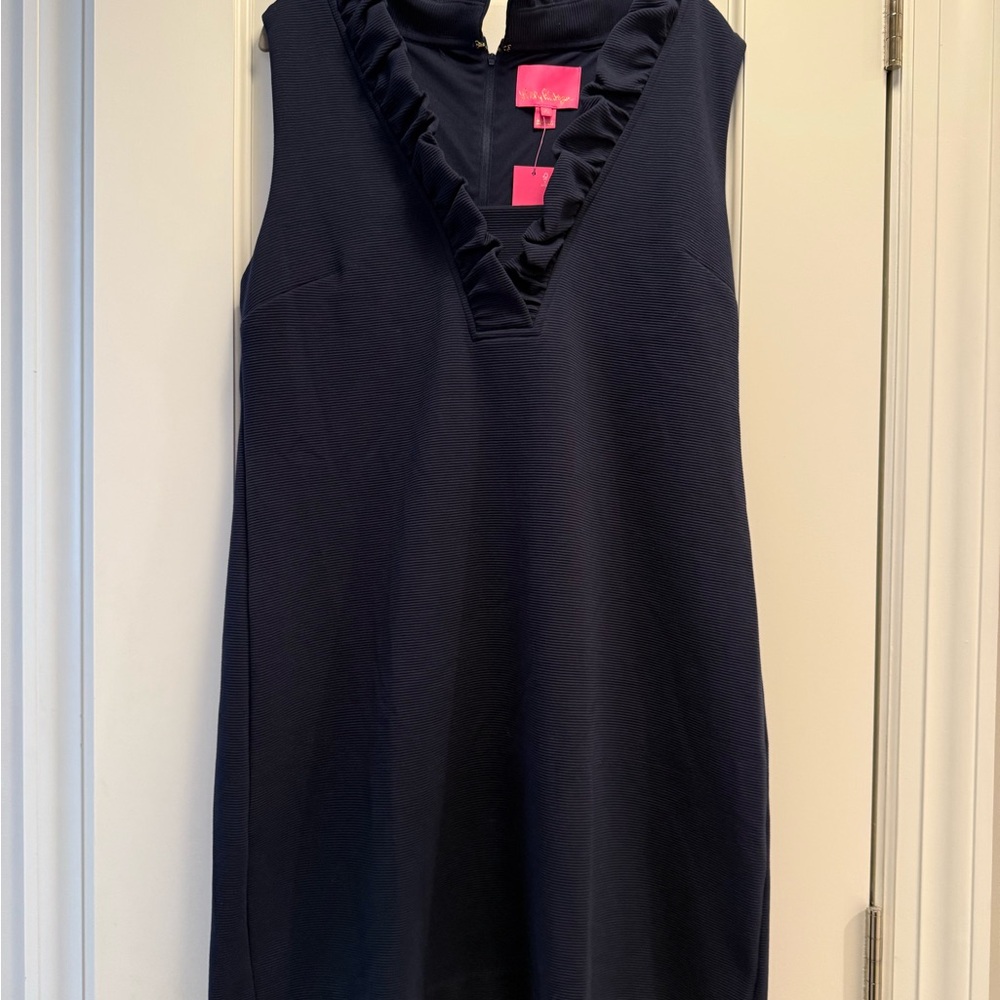 Lilly Pulitzer Navy Ruffle Dress